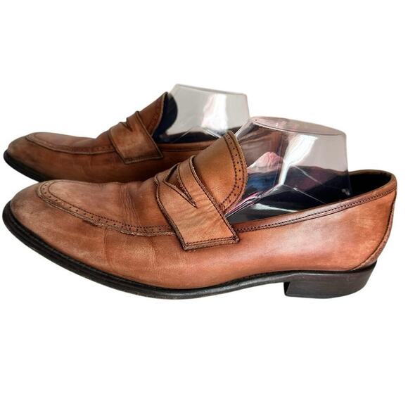 Johnston & Murphy Men’s Brown Leather Penny Loafer Slip-On Shoes Sz. 9 - Picture 14 of 14